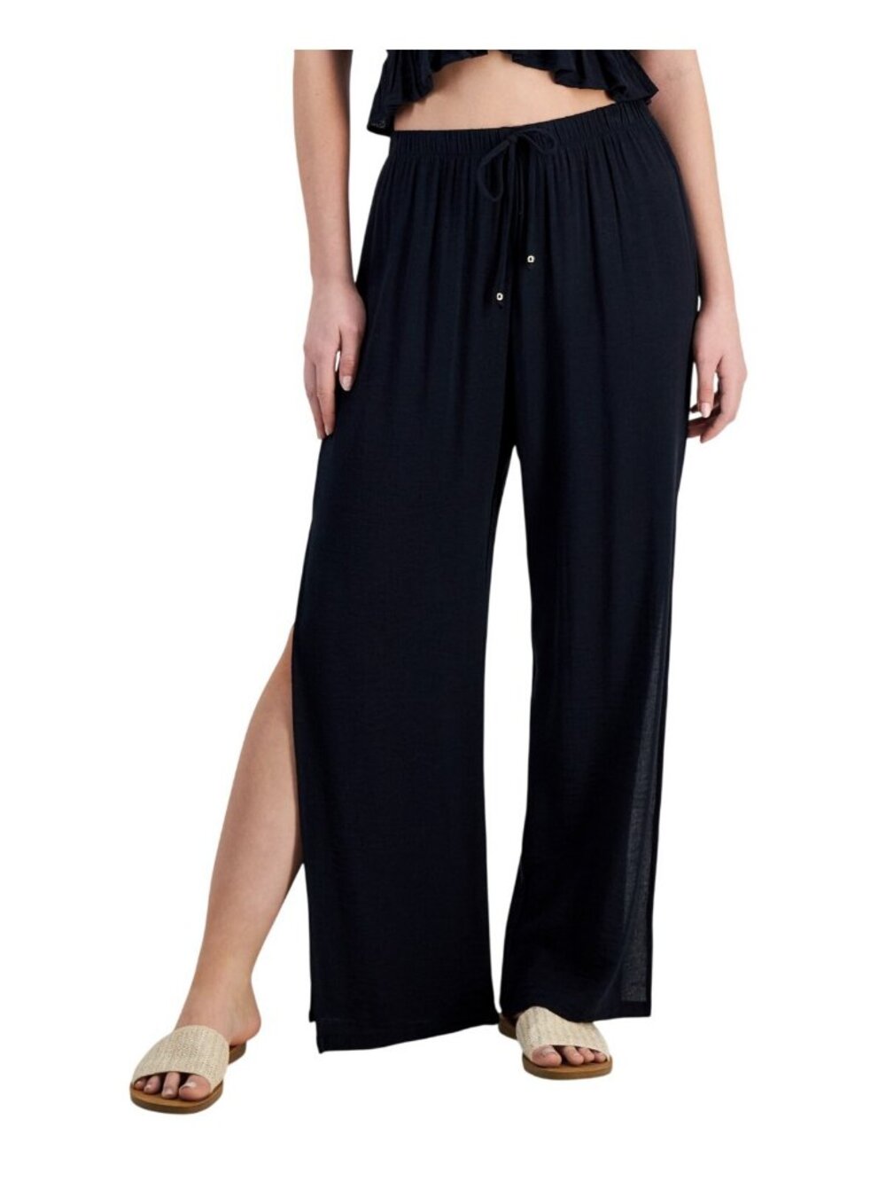 NWT Miken Juniors Side-Slit Cover-up Pants I6596P380 Black XL